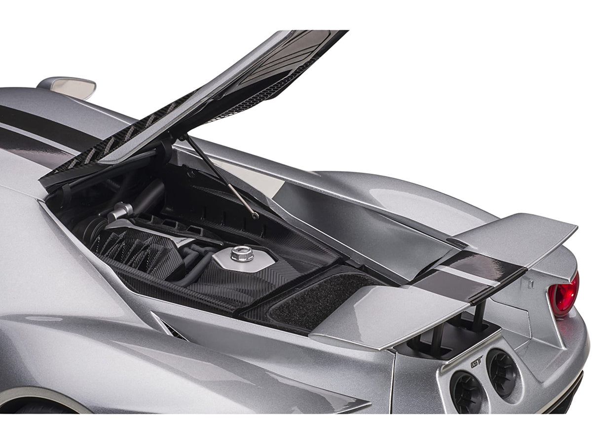 2017 Ford GT Ingot Silver Metallic with Black Stripes 1/12 Model - Premium Ford Models from Autoart - Just $668.69! Shop now at Rapidvehicles