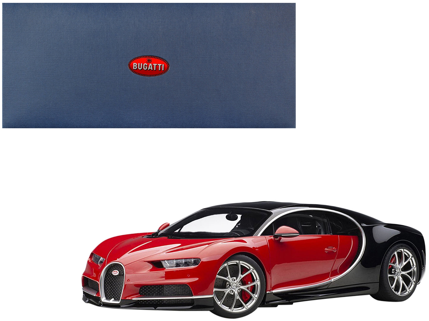 Bugatti Chiron Italian Red and Nocturne Black 1/12 Model Car by - Premium Bugatti Models from Autoart - Just $641.69! Shop now at Rapidvehicles