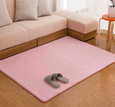 Color: Pink, Size: 40x60cm - Memory cotton coral velvet carpet Living room bedroom door mats Bathroom kitchen non-slip absorbent carpets - Premium Floor Mats from Rapidvehicles - Just $13.14! Shop now at Rapidvehicles