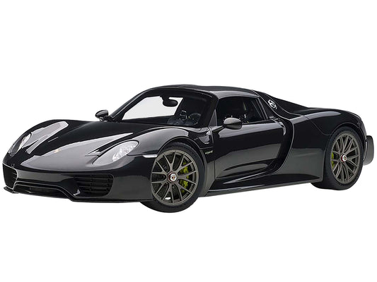 Porsche 918 Spyder Weissach Package Basalt Schwarz Black Metallic - Premium Porsche Models from Autoart - Just $641.69! Shop now at Rapidvehicles