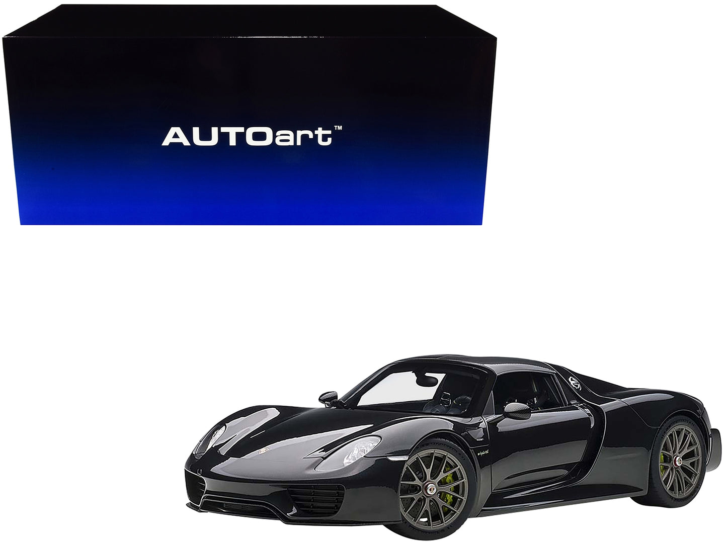 Porsche 918 Spyder Weissach Package Basalt Schwarz Black Metallic - Premium Porsche Models from Autoart - Just $641.69! Shop now at Rapidvehicles