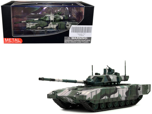 Russian T14 Armata MBT (Main Battle Tank) Multi-Woodland Camouflage "Armor Premium" Series 1/72 Diecast Model by Panzerkampf free shipping USA