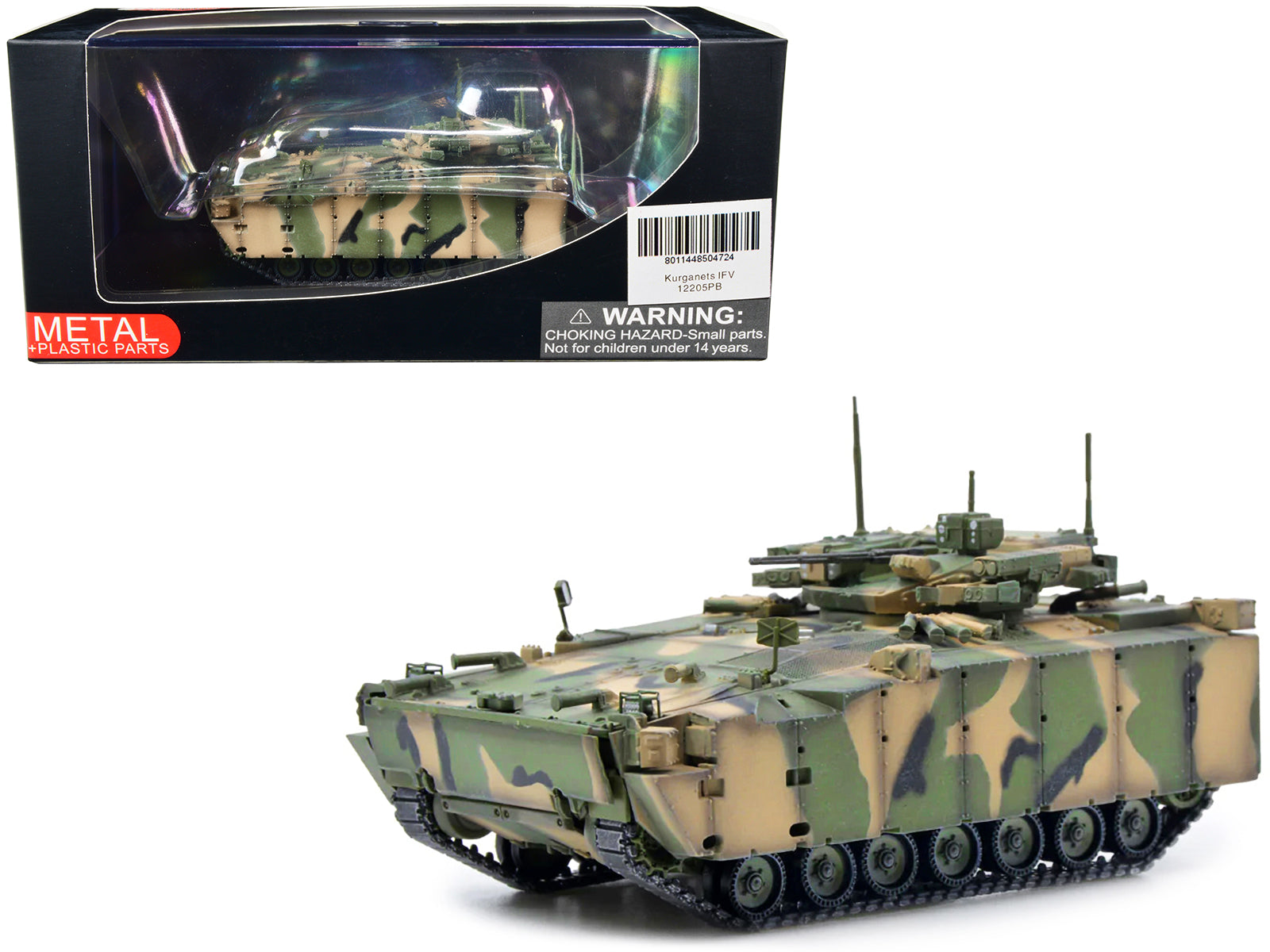 Russian (Object 695) Kurganets-25 Infantry Fighting Vehicle with Four Kornet EM Guided Missiles Camouflage 1/72 Diecast Model by Panzerkampf free shipping USA