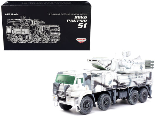 Pantsir S1 96K6 Self-Propelled Air Defense Weapon System Winter Camouflage "Russia's Arctic Forces" "Armor Premium" Series 1/72 Diecast Model by Panzerkampf free shipping USA