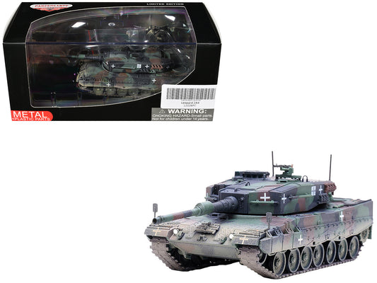 Leopard 2A4 Main Battle Tank with Snorkel "3-Tone Camouflage" Ukrainian Army "Armor Premium" Series 1/72 Diecast Model by Panzerkampf free shipping USA