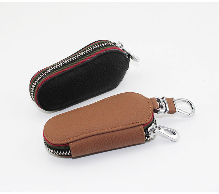 Car key bag universal leather zipper key pack - Premium Key Case for Car from Rapidvehicles - Just $15.29! Shop now at Rapidvehicles