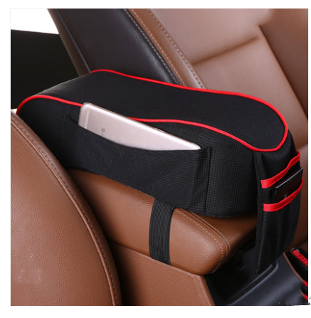 Color: Black red - Car armrest box pad central hand box increase - Premium Stowing Tidying from Rapidvehicles - Just $31.99! Shop now at Rapidvehicles