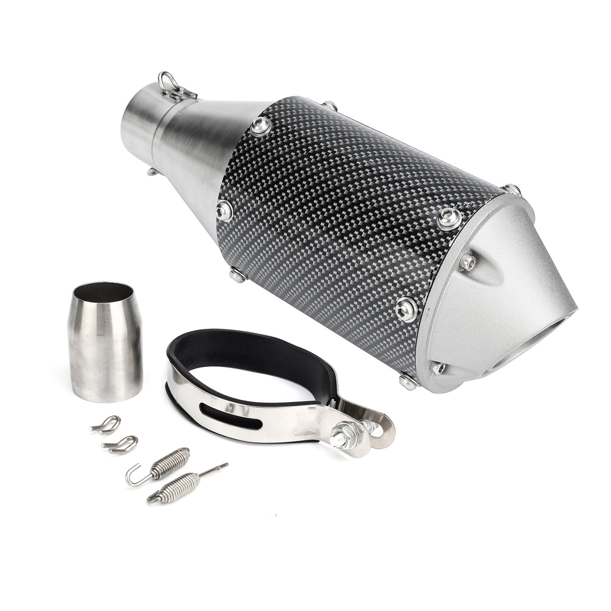 38-51mm Universal Stainless Steel Motorcycle Carbon Fiber Tail Exhaust Pipe - Premium Motorcycle from Rapidvehicles - Just $64.99! Shop now at Rapidvehicles