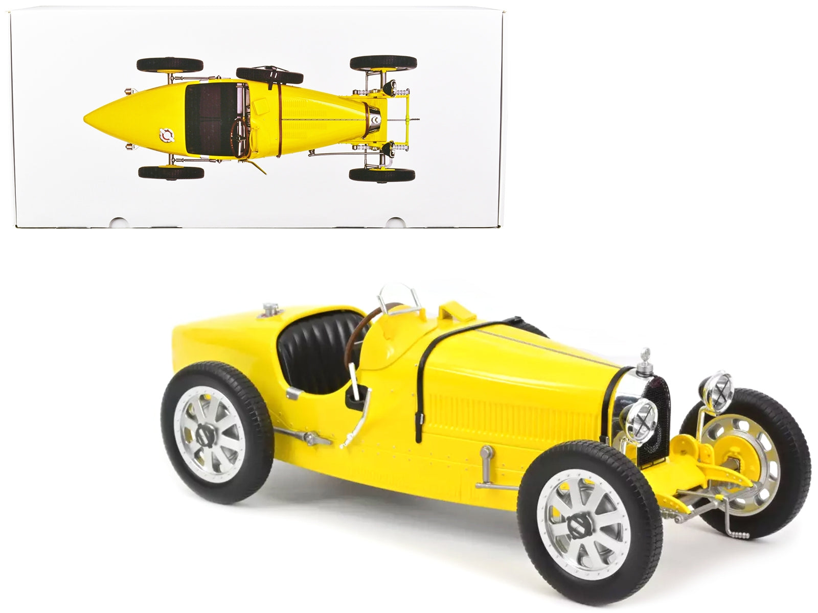 1925 Bugatti T35 Yellow 1/12 Diecast Model Car by Norev - Premium Bugatti Models from Norev - Just $283.49! Shop now at Rapidvehicles