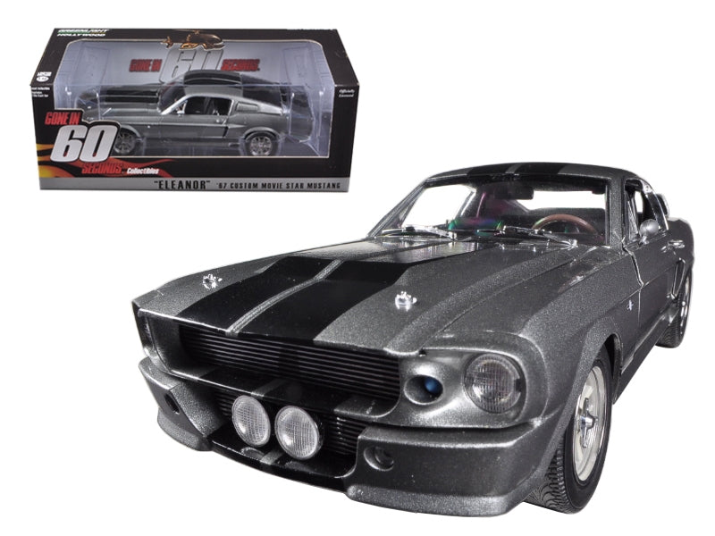 1967 Ford Mustang Custom "Eleanor" Gray Metallic with Black Stripes "Gone in 60 Seconds" (2000) Movie 1/18 Diecast Model Car by Greenlight - Premium Movie/TV Series Models from Greenlight - Just $96.08! Shop now at Rapidvehicles