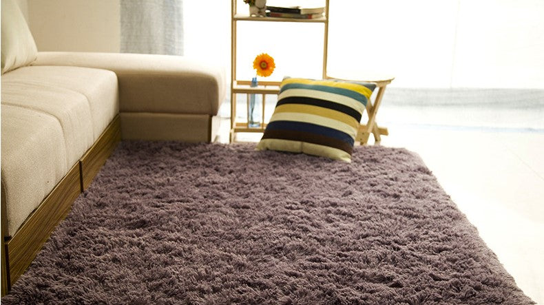 Color: Purple gray, Size: 60x90cm - Living room coffee table bedroom bedside non-slip plush carpet - Premium Floor Mats from Rapidvehicles - Just $18.99! Shop now at Rapidvehicles