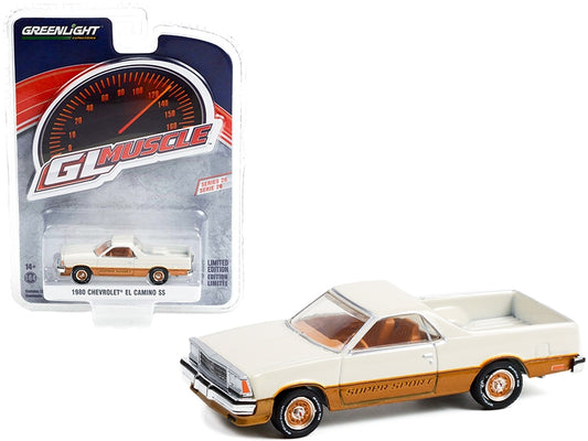 1980 Chevrolet El Camino SS Super Sport White and Gold - Premium Chevrolet Models from Greenlight - Just $26.09! Shop now at Rapidvehicles