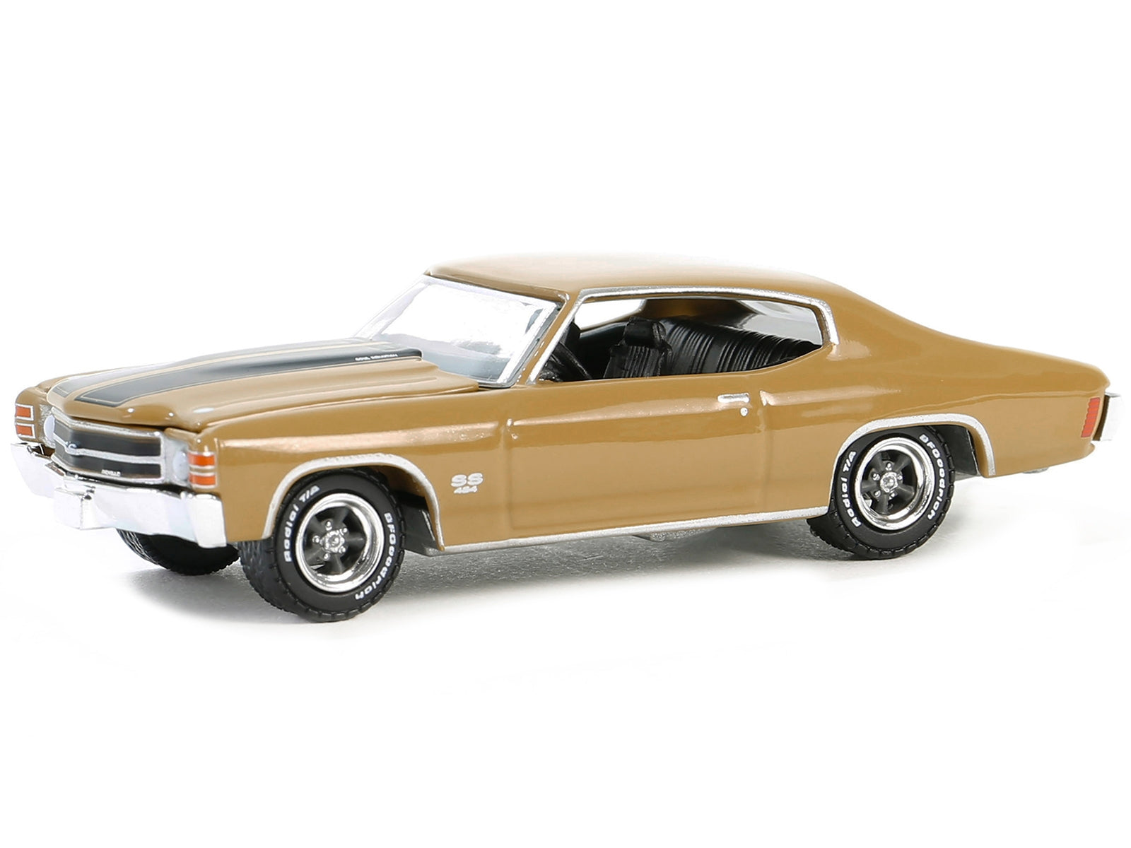 1971 Chevrolet Chevelle SS 454 Placer Gold Metallic with Black Hood Stripes "GreenLight Muscle" Series 28 1/64 Diecast Model Car by Greenlight - Premium Chevrolet Models from Greenlight - Just $23.45! Shop now at Rapidvehicles