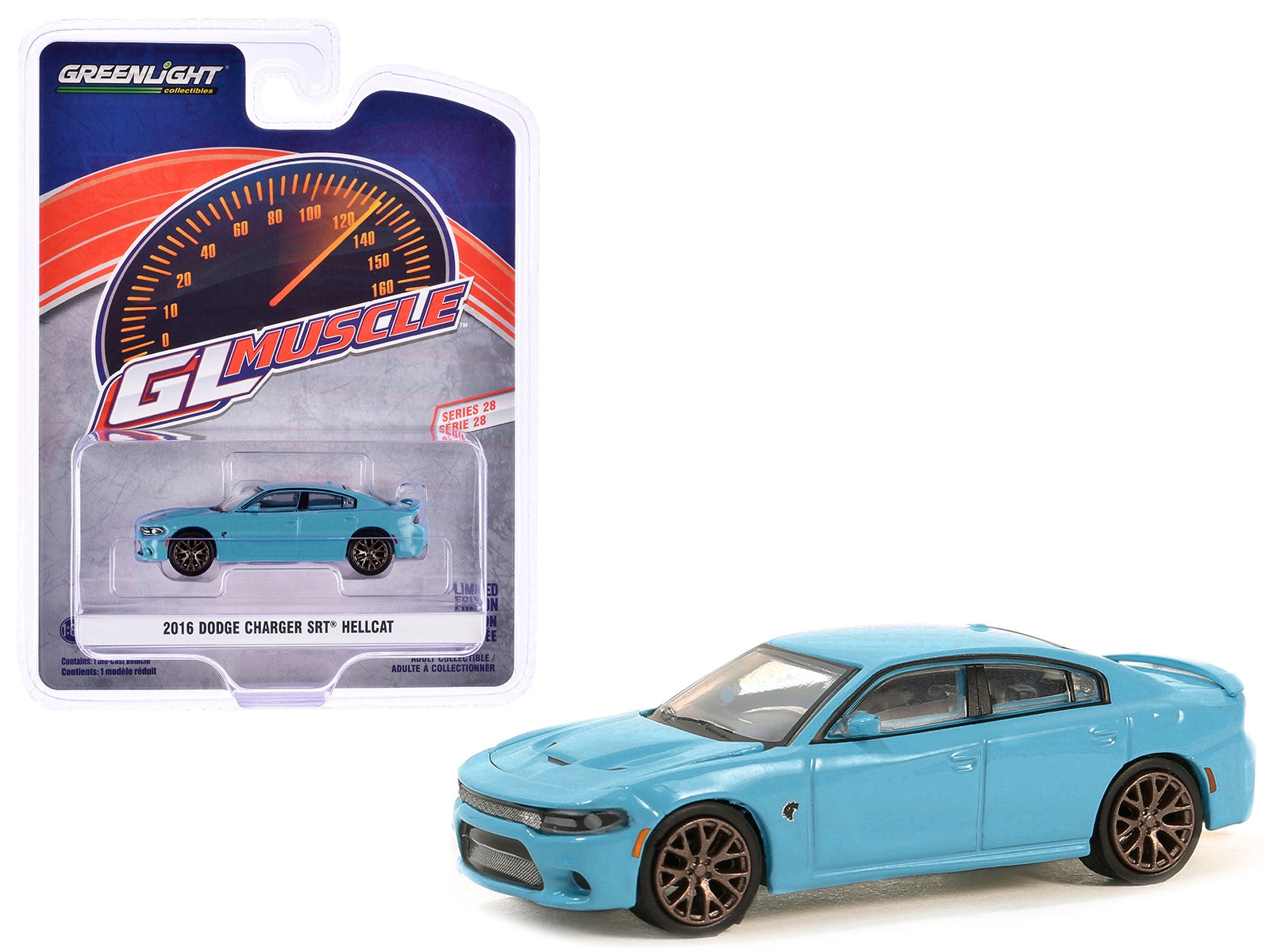 2016 Dodge Charger SRT Hellcat B5 Blue "GreenLight Muscle" Series 28 1/64 Diecast Model Car by Greenlight - Premium Dodge Models from Greenlight - Just $22.99! Shop now at Rapidvehicles