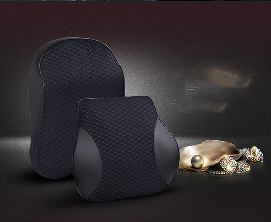 Color: 1set Black - Headrest in car seat cushion - Premium Interior Parts from Rapidvehicles - Just $70.99! Shop now at Rapidvehicles