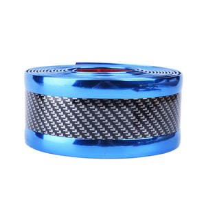 Color: Double blue, Size: 7 cm - Automobile Threshold Bar Anti-stick General Door Side Bumper Stickers Universal Modified Pedal Trim Strips Carbon Fiber Pattern - Premium Car Stickers from Rapidvehicles - Just $22.39! Shop now at Rapidvehicles