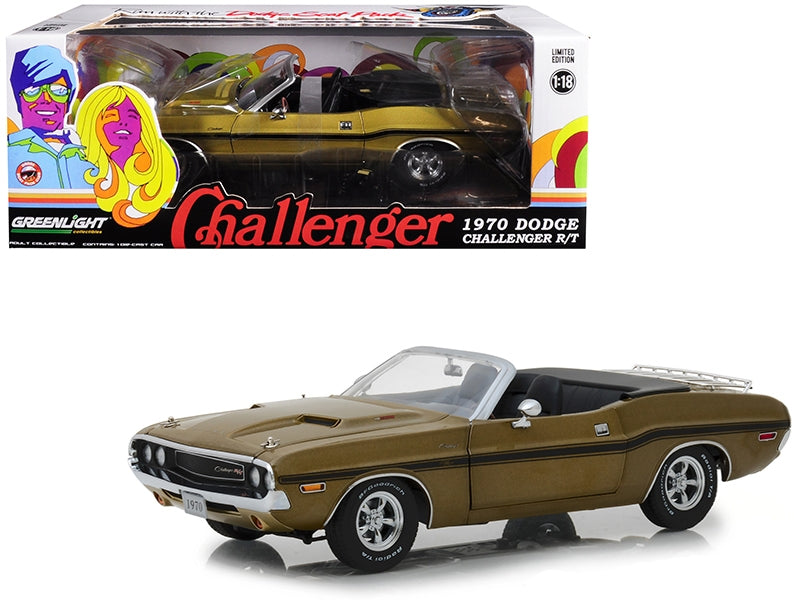 1970 Dodge Challenger R/T Convertible with Luggage Rack Metallic - Premium Dodge Models from Greenlight - Just $99.89! Shop now at Rapidvehicles