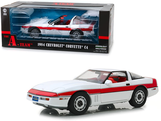 1984 Chevrolet Corvette C4 Convertible White with Red Stripe "The - Premium Corvette Models from Greenlight - Just $93.47! Shop now at Rapidvehicles