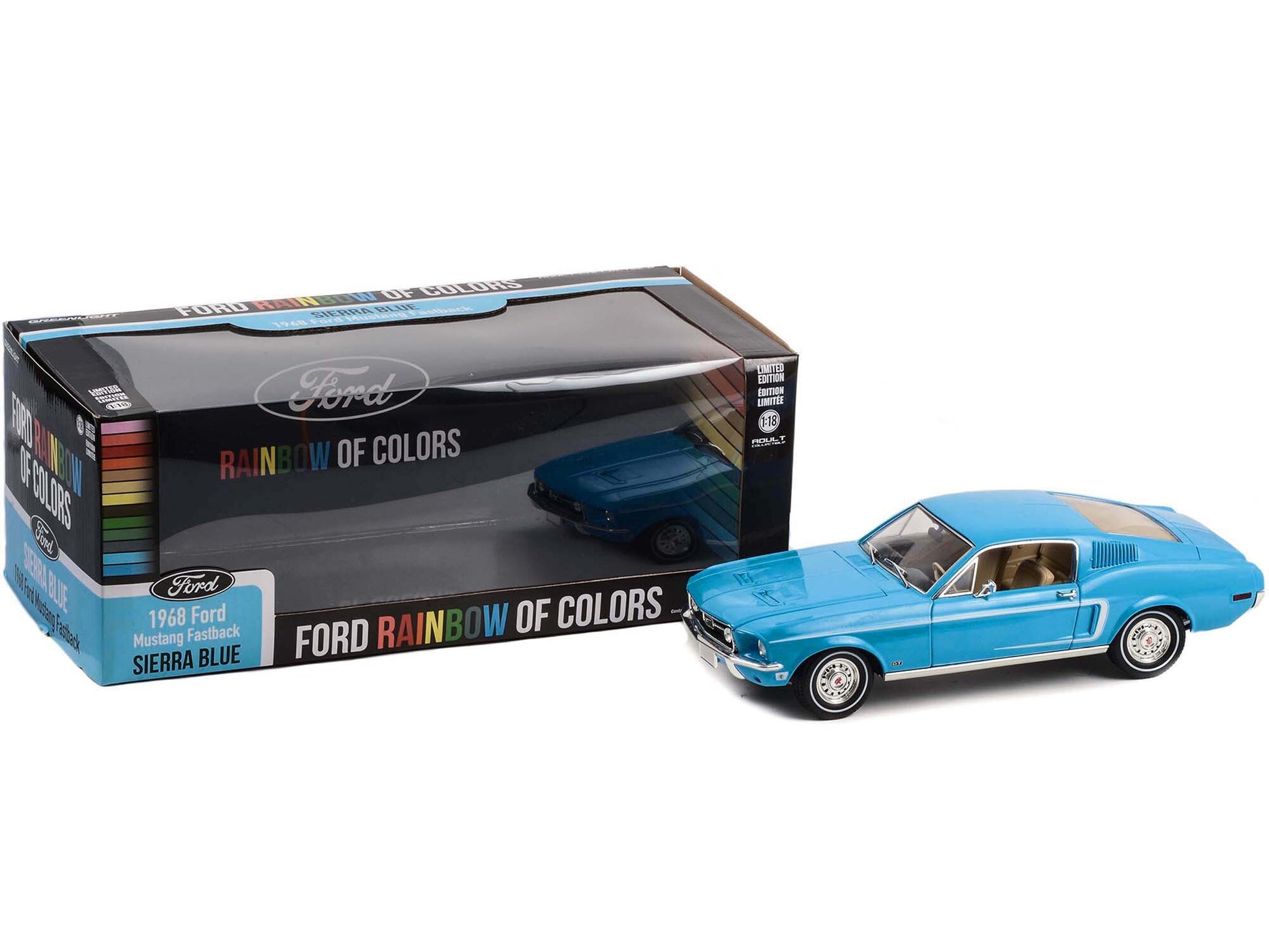 1968 Ford Mustang Fastback Sierra Blue "Ford Rainbow Of Colors - - Premium Mustang Models from Greenlight - Just $95.39! Shop now at Rapidvehicles