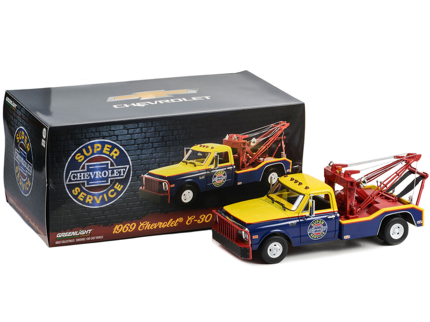 1969 Chevrolet C-30 Dually Wrecker Tow Truck "Chevrolet Super - Premium Tow Trucks Models from Greenlight - Just $119.58! Shop now at Rapidvehicles