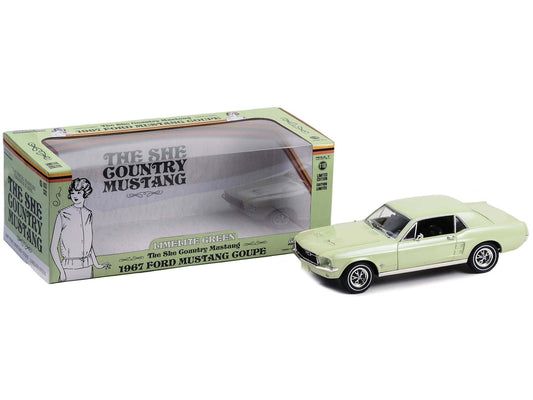 1967 Ford Mustang Coupe Limelite Green Metallic "She Country - Premium Mustang Models from Greenlight - Just $101.69! Shop now at Rapidvehicles