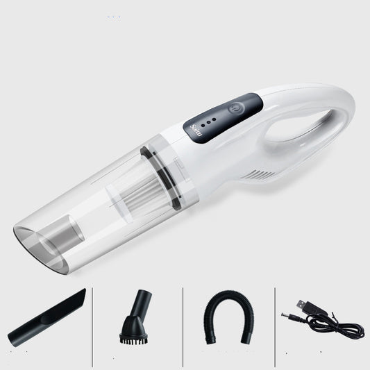 Color: White - Wireless charging car vacuum cleaner - Premium Interior Parts from Rapidvehicles - Just $64.99! Shop now at Rapidvehicles