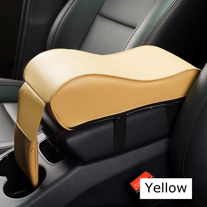 Color: Yellow - New Leather Car Armrest Pad Universal Auto - Premium Interior Parts from Rapidvehicles - Just $28.99! Shop now at Rapidvehicles