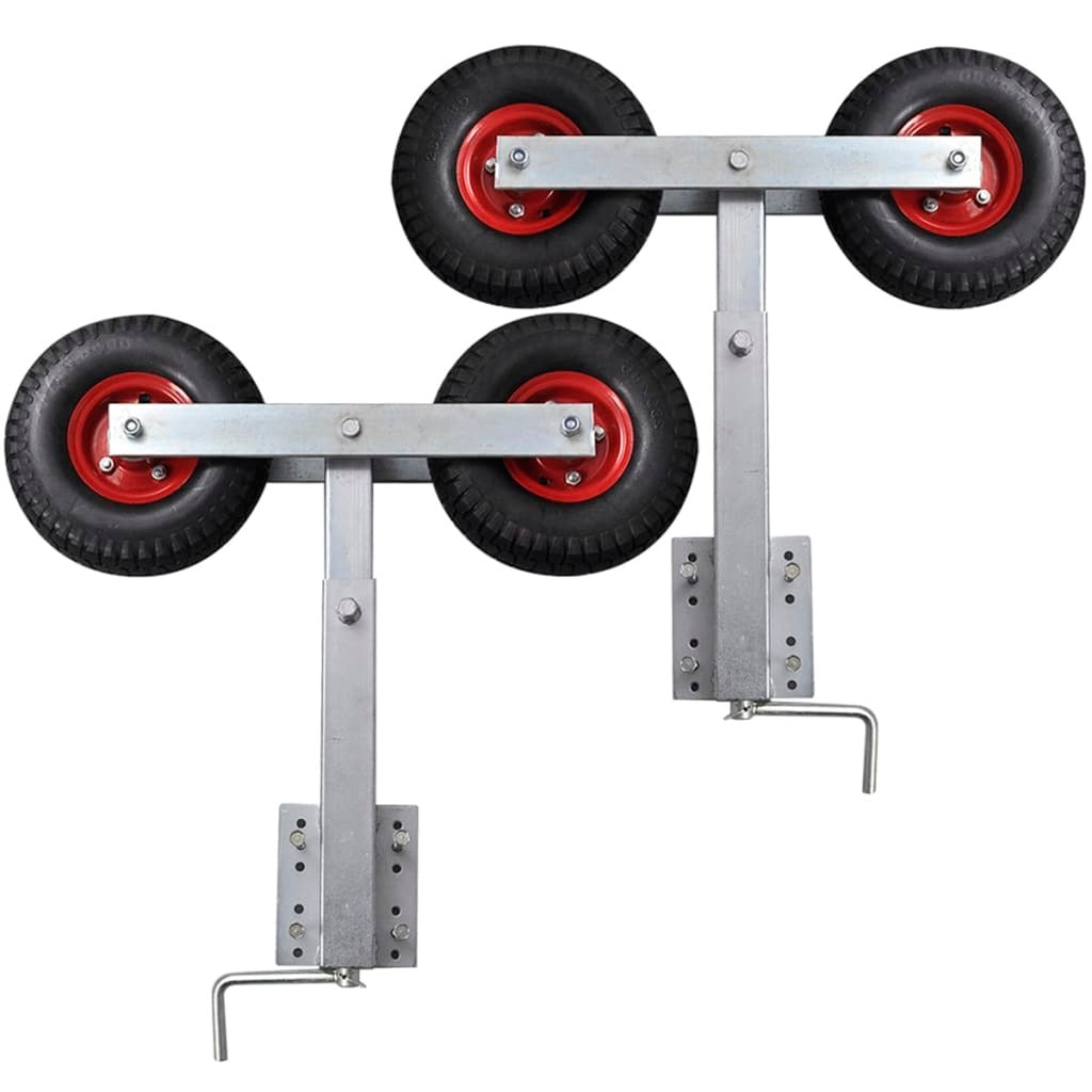 vidaXL Boat Trailer Double Wheel Bow Support Set of 2 23.2"-33.1" - Premium Motor Vehicle Trailers from vidaXL - Just $167.99! Shop now at Rapidvehicles