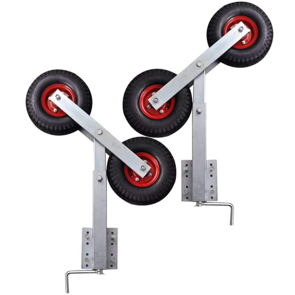 vidaXL Boat Trailer Double Wheel Bow Support Set of 2 23.2"-33.1" - Premium Motor Vehicle Trailers from vidaXL - Just $167.99! Shop now at Rapidvehicles