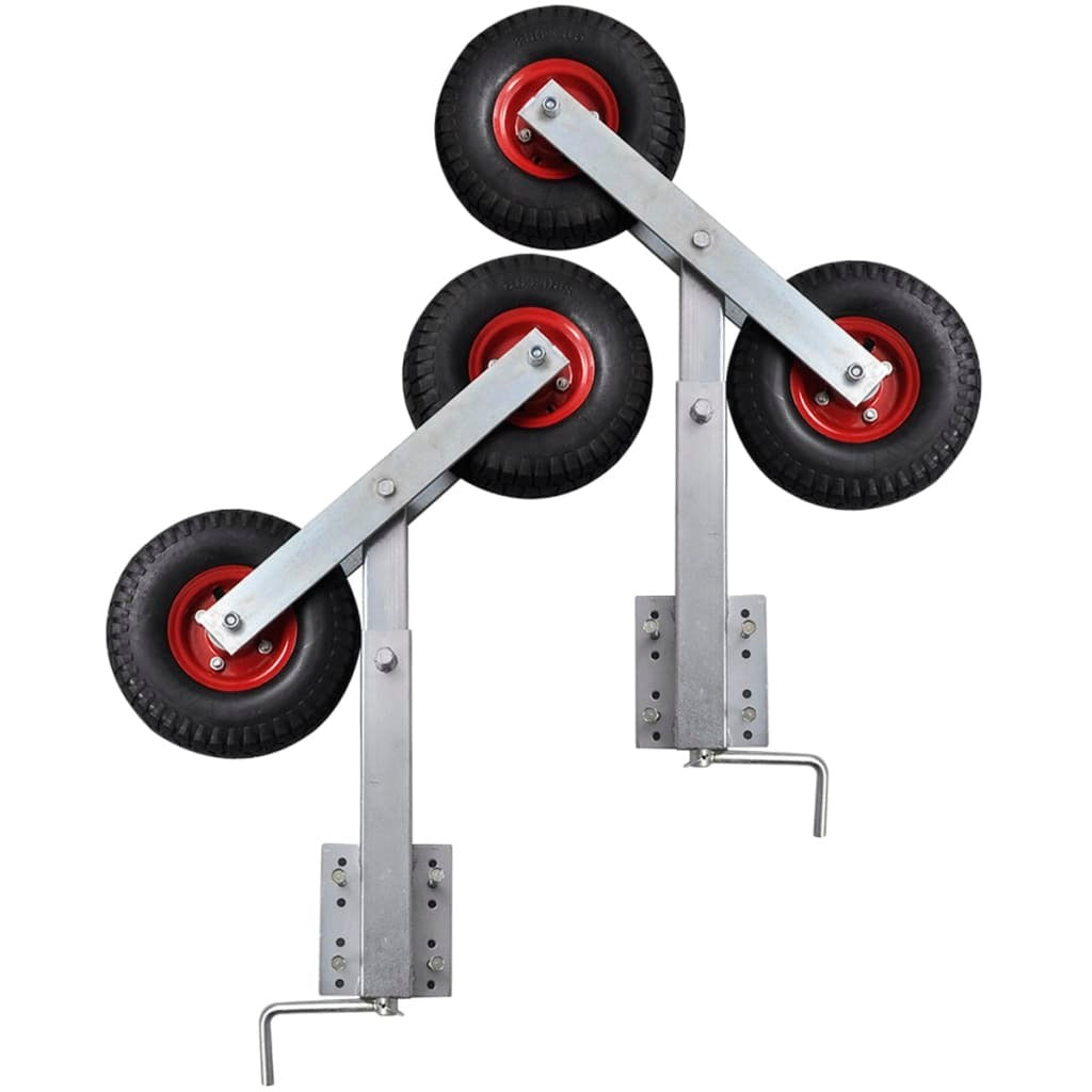 vidaXL Boat Trailer Double Wheel Bow Support Set of 2 23.2"-33.1" - Premium Motor Vehicle Trailers from vidaXL - Just $167.99! Shop now at Rapidvehicles