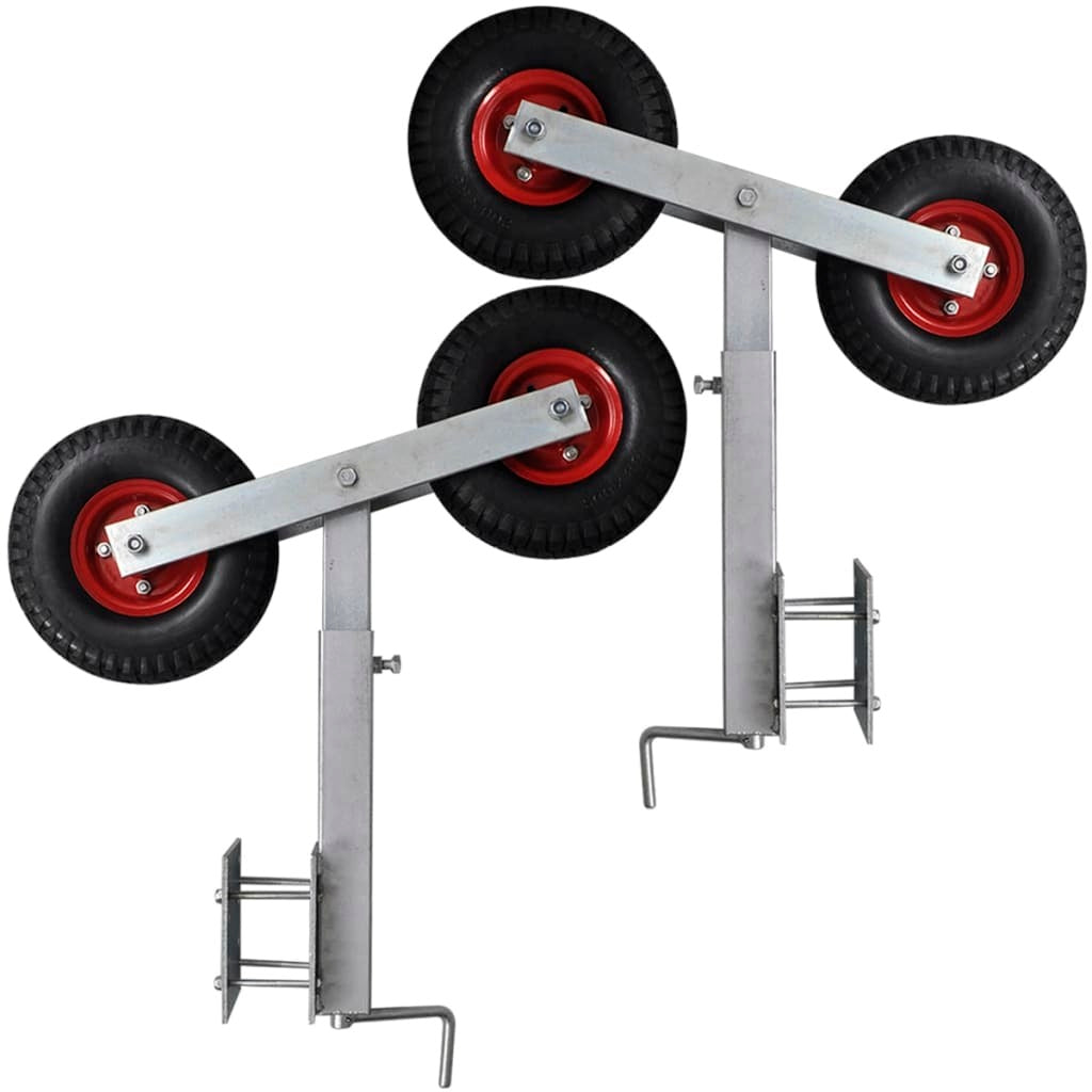 vidaXL Boat Trailer Double Wheel Bow Support Set of 2 23.2"-33.1" - Premium Motor Vehicle Trailers from vidaXL - Just $167.99! Shop now at Rapidvehicles