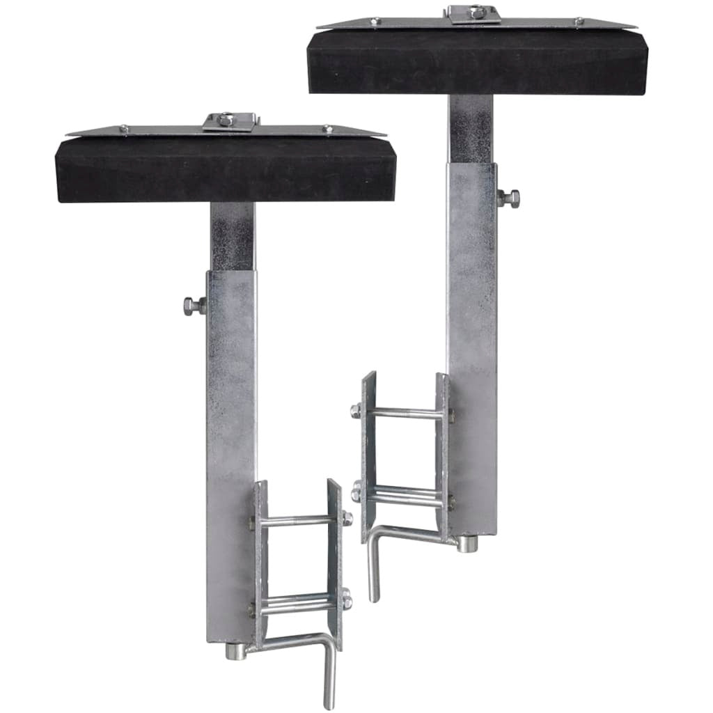 vidaXL Boat Trailer Solid Bar Bow Support Set of 2 24.8"-34.6" - Premium Motor Vehicle Trailers from vidaXL - Just $121.74! Shop now at Rapidvehicles