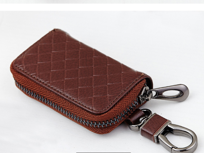 Car key case leather key case men's woven - Premium Key Case for Car from Rapidvehicles - Just $16.99! Shop now at Rapidvehicles