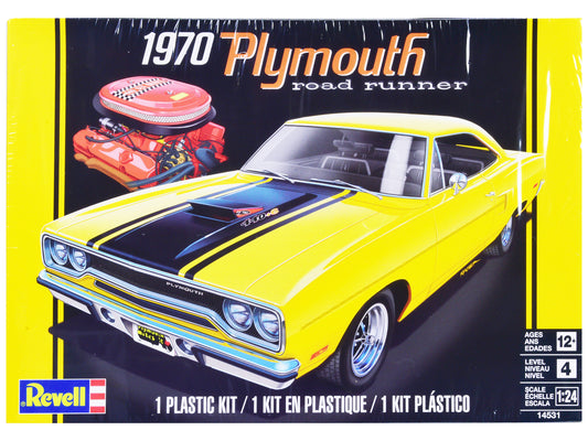 Level 4 Model Kit 1970 Plymouth Road Runner 1/24 Scale Model by Revell free shipping USA