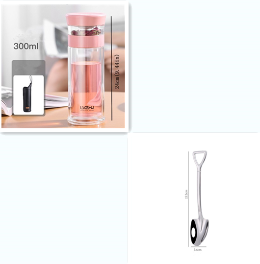 Color: Pink with spoon, Size: 300ml - 400ml Portable Double Wall Borosilica Glass Tea Infuser Bottle Of Water With Lid Filter Automobile Car Cup - Premium Drinkware from Rapidvehicles - Just $28.99! Shop now at Rapidvehicles