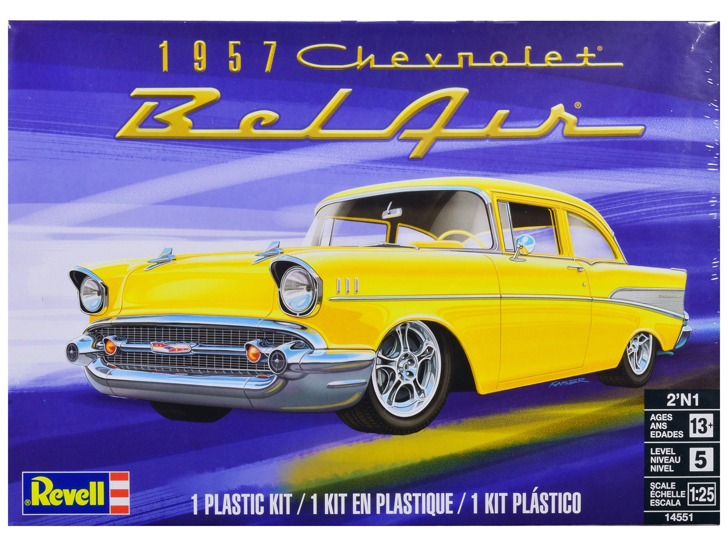 Level 5 Model Kit 1957 Chevrolet Bel Air 2-in-1 Kit 1/25 Scale - Premium Model Kits(To Built) from Revell - Just $58.49! Shop now at Rapidvehicles