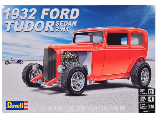 Level 4 Model Kit 1932 Ford Tudor Sedan 2-in-1 Kit 1/25 Scale Model by Revell free shipping USA