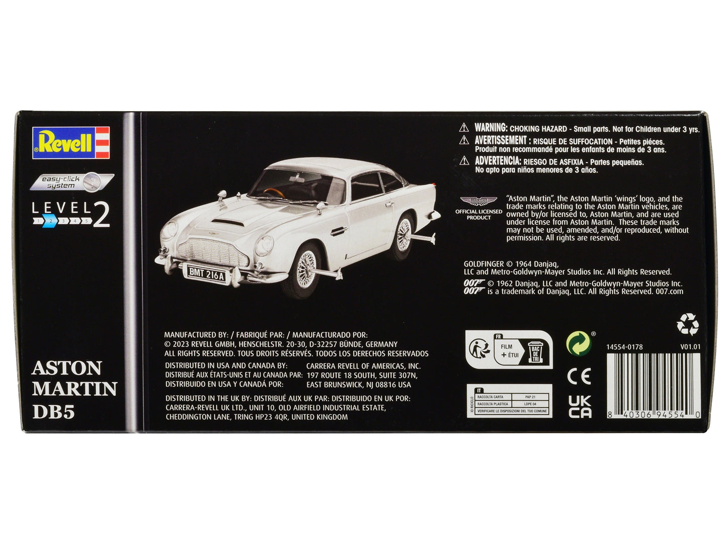 Level 2 Easy-Click Model Kit Aston Martin DB5 James Bond 007