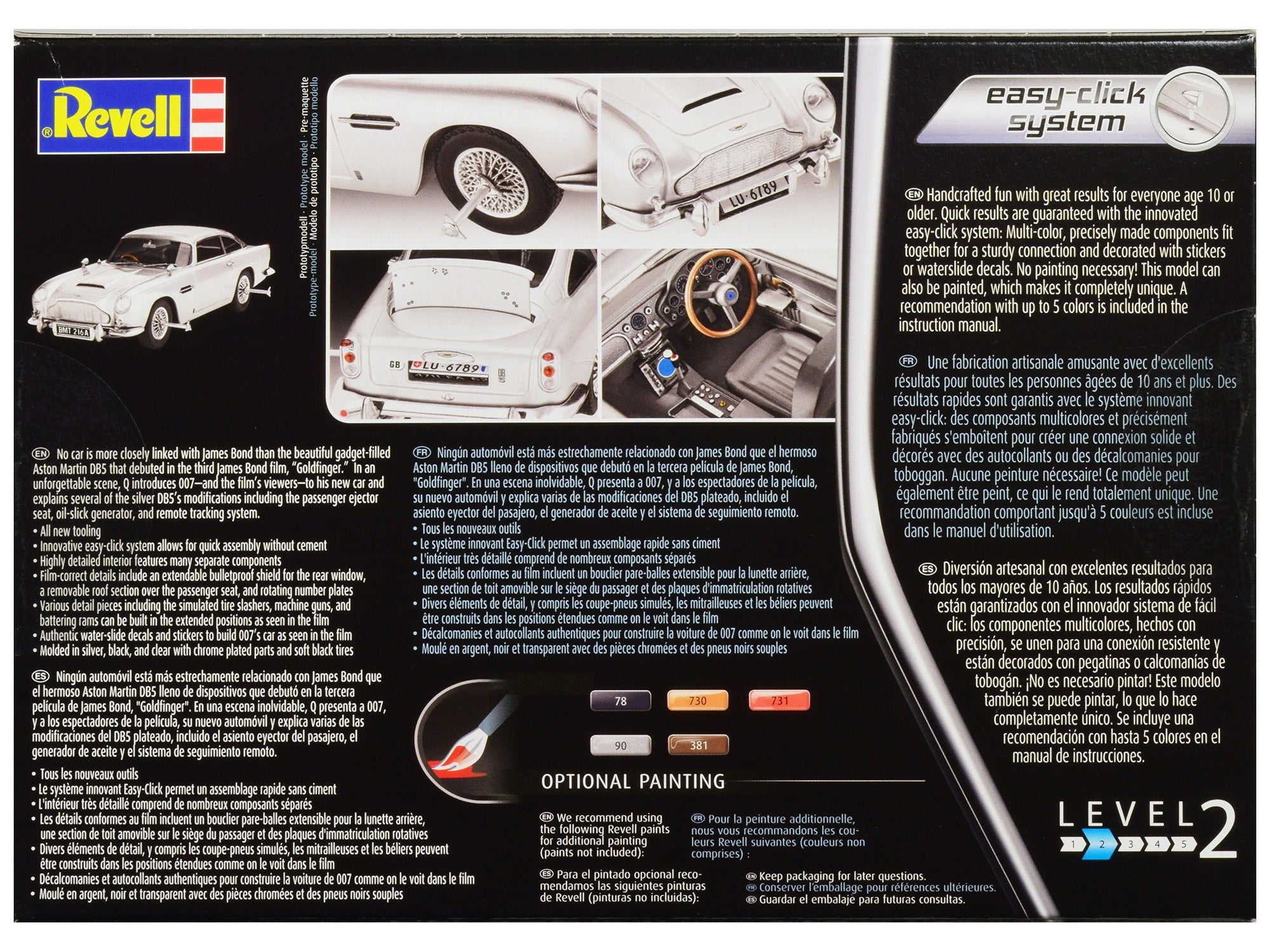 Level 2 Easy-Click Model Kit Aston Martin DB5 James Bond 007