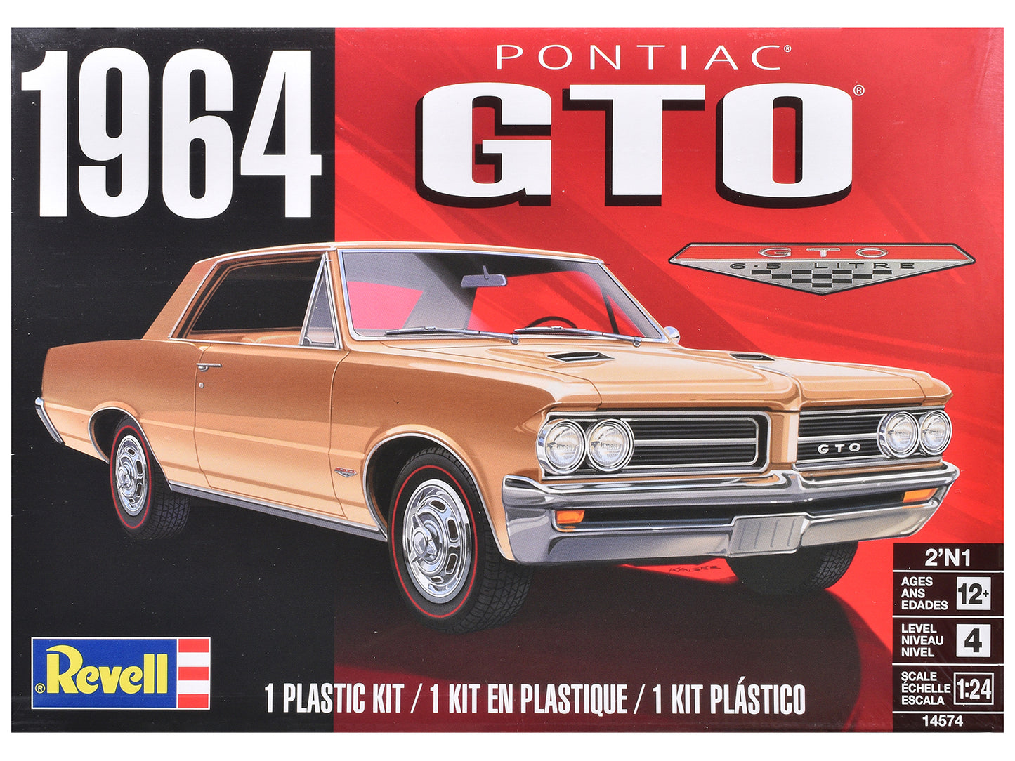 Level 4 Model Kit 1964 Pontiac GTO 2-in-1 Kit 1/24 Scale Model by Revell - Use code SHOPAPP15 to get 15 percent off