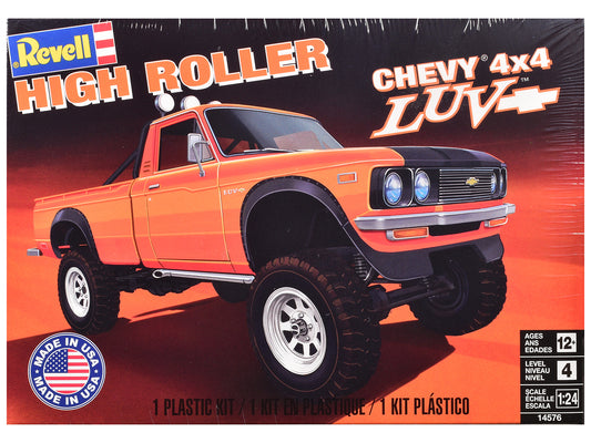 Level 4 Model Kit Chevrolet LUV 4x4 Pickup Truck "High Roller" 1/24 Scale Model by Revell - Use code SHOPAPP15 to get 15 percent off