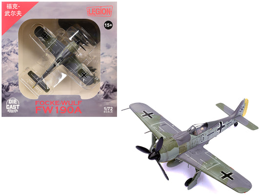 Focke-Wulf Fw 190A Aircraft "14-Victory Ace Hauptmann Wilhelm Gath Stab/JG 26 Schlageter France" (1942) German Luftwaffe 1/72 Diecast Model Airplane by Legion free shipping USA