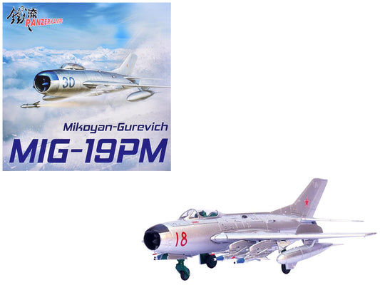Mikoyan-Gurevich MiG-19PM Farmer-E Fighter Aircraft "Red 18" Soviet Air Force 1/72 Diecast Model by Panzerkampf - Use code SHOPAPP15 to get 15 percent off