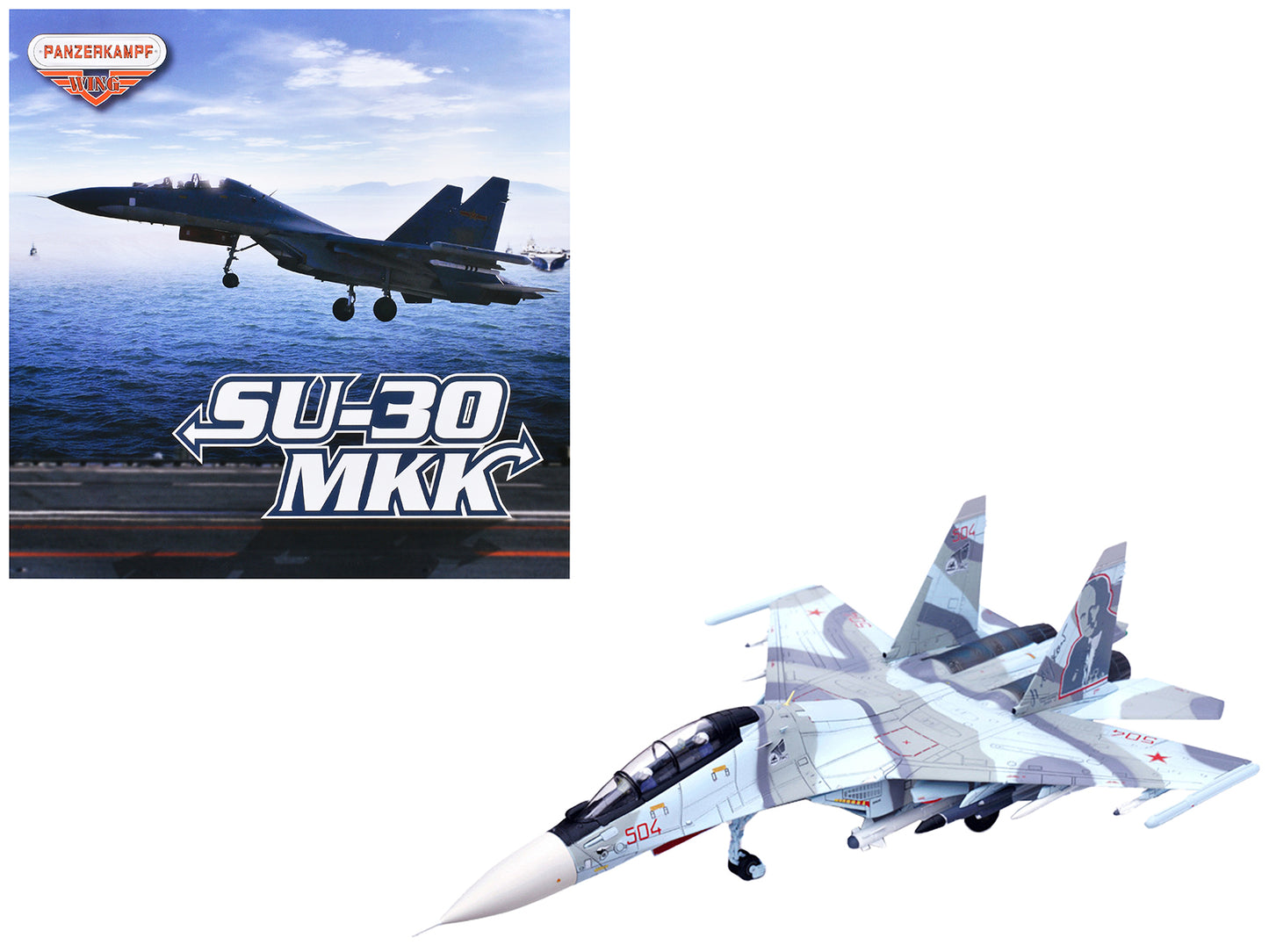 Sukhoi Su-30MKK Flanker-G Fighter Aircraft #504 "Russian Air Force" "Wing" Series 1/72 Diecast Model by Panzerkampf