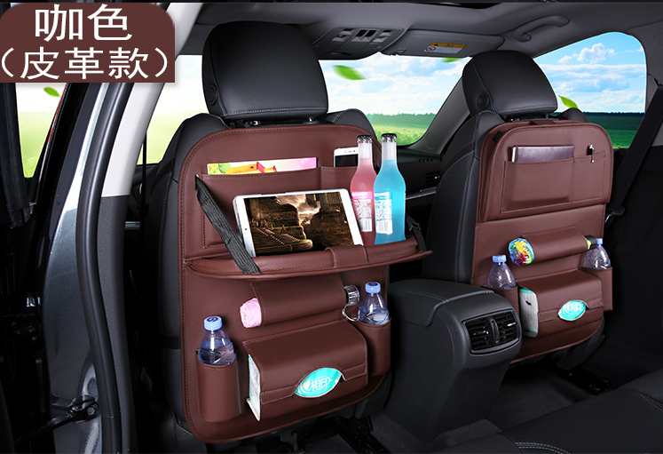 Color: Brown - Universal Multifunctional Car Seat Bag with - Premium Interior Parts from Rapidvehicles - Just $50.99! Shop now at Rapidvehicles