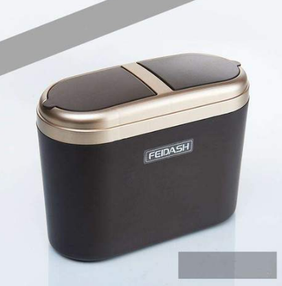 style: 2, Color: Gold - Mini Car Trash Bin 0.8L - Premium Interior Parts from Rapidvehicles - Just $17.99! Shop now at Rapidvehicles