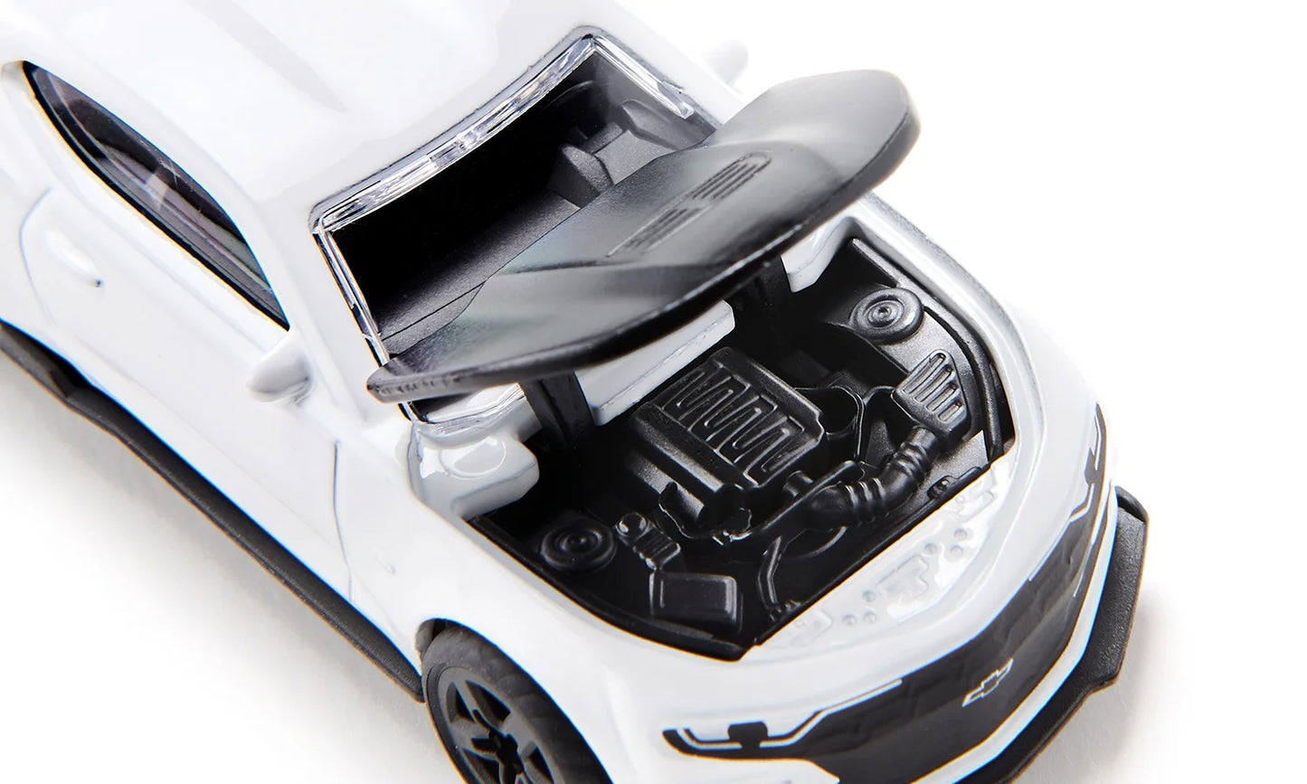 Chevrolet Camaro White with Black Hood Diecast Model Car by Siku - Premium Chevrolet Models from SIKU - Just $23.39! Shop now at Rapidvehicles