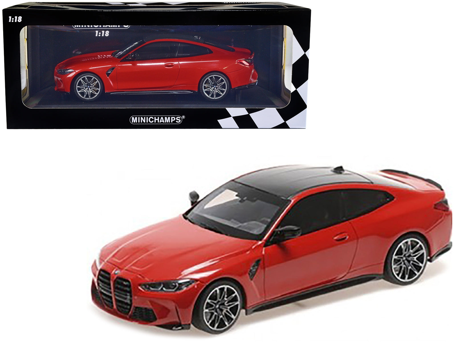 2020 BMW M4 Red Metallic with Carbon Top Limited Edition to 720 pieces Worldwide 1/18 Diecast Model Car by Minichamps - Premium BMW Models from Minichamps - Just $198.99! Shop now at Rapidvehicles