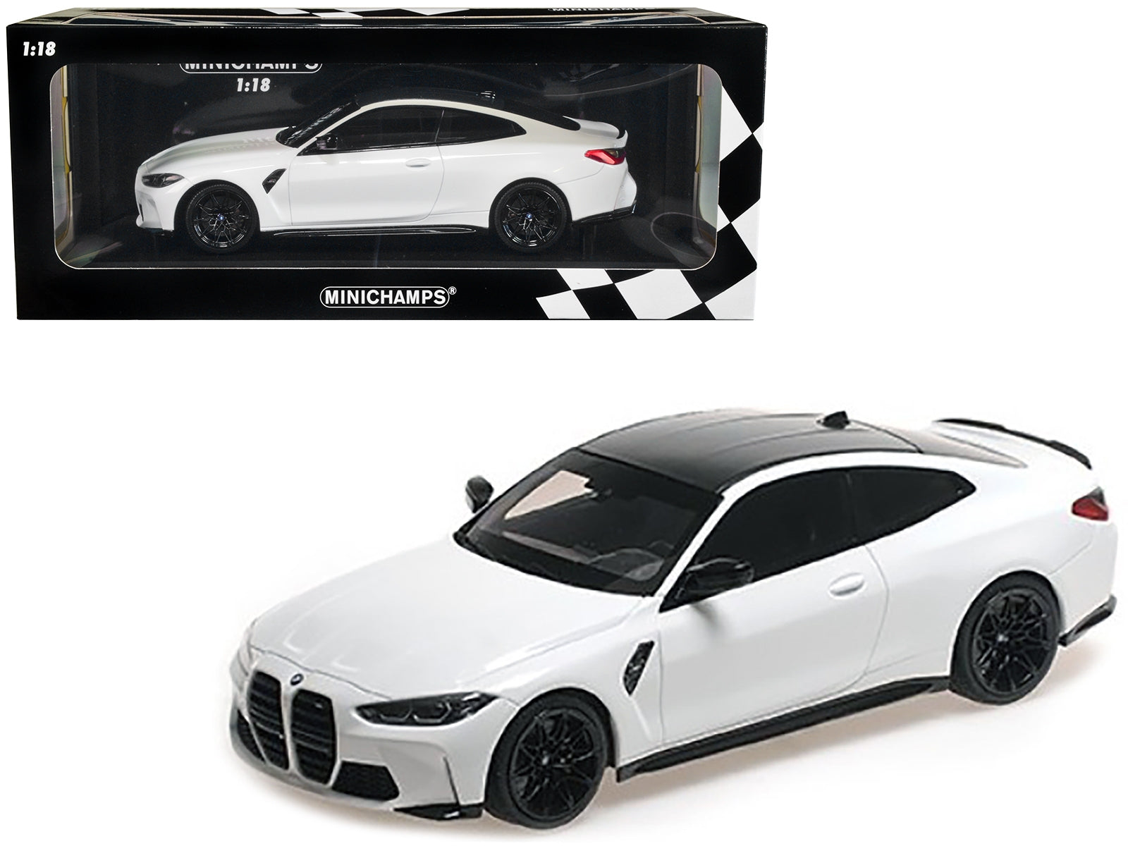 2020 BMW M4 White with Carbon Top Limited Edition to 720 pieces Worldwide 1/18 Diecast Model Car by Minichamps - Premium BMW Models from Minichamps - Just $198.99! Shop now at Rapidvehicles