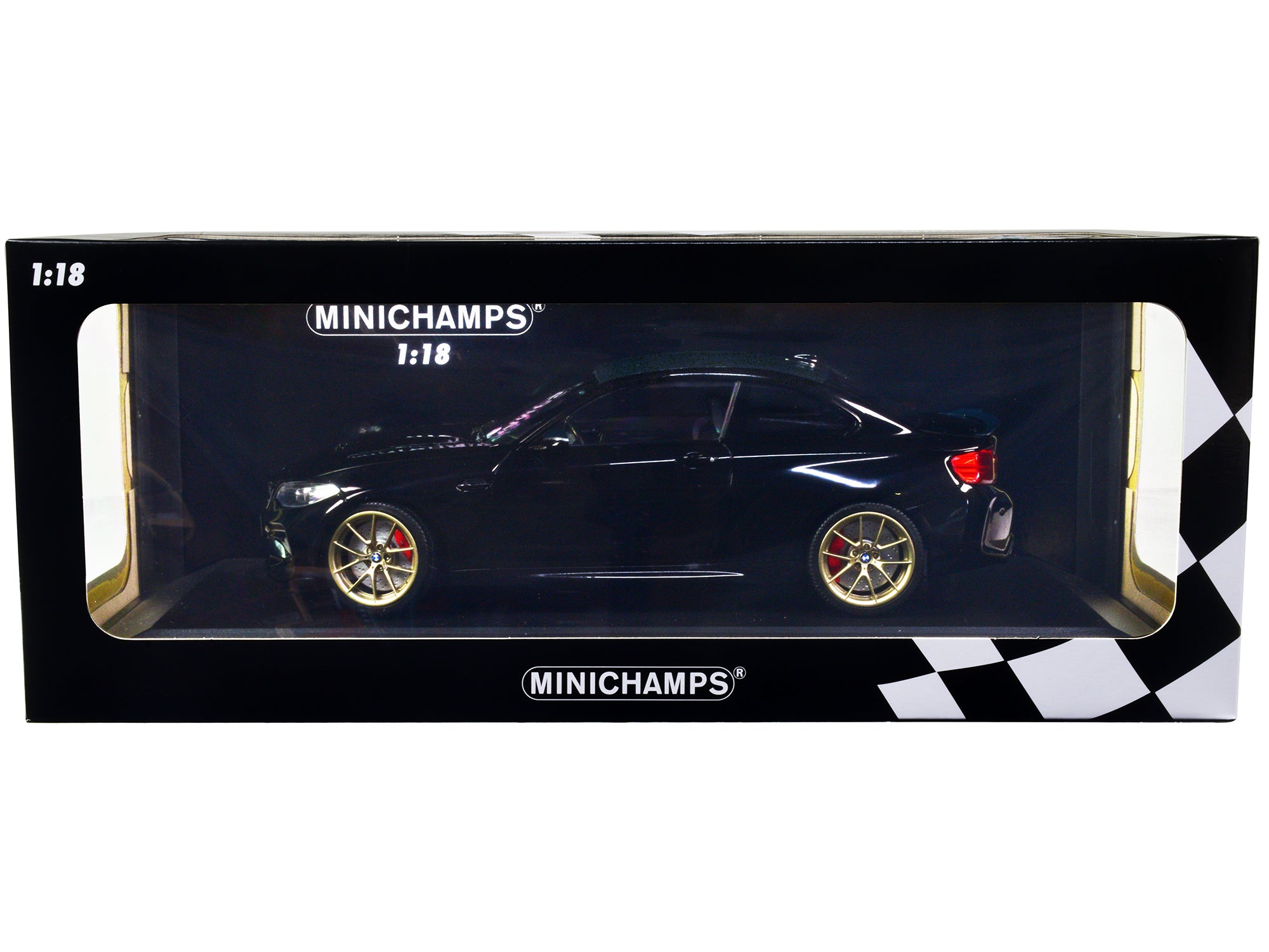 2020 BMW M2 CS Black Metallic with Carbon Top and Gold Wheels 1/18 Diecast Model Car by Minichamps - Premium  from Minichamps - Just $187.99! Shop now at Rapidvehicles